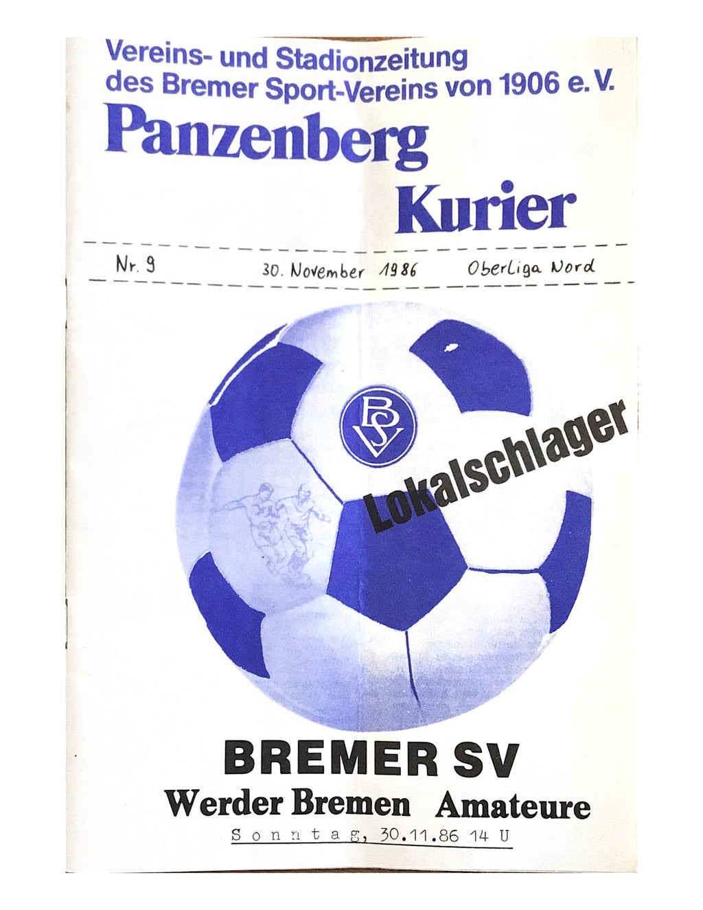 PK BSV - SV Werder Bremen (A) 30.11.1986