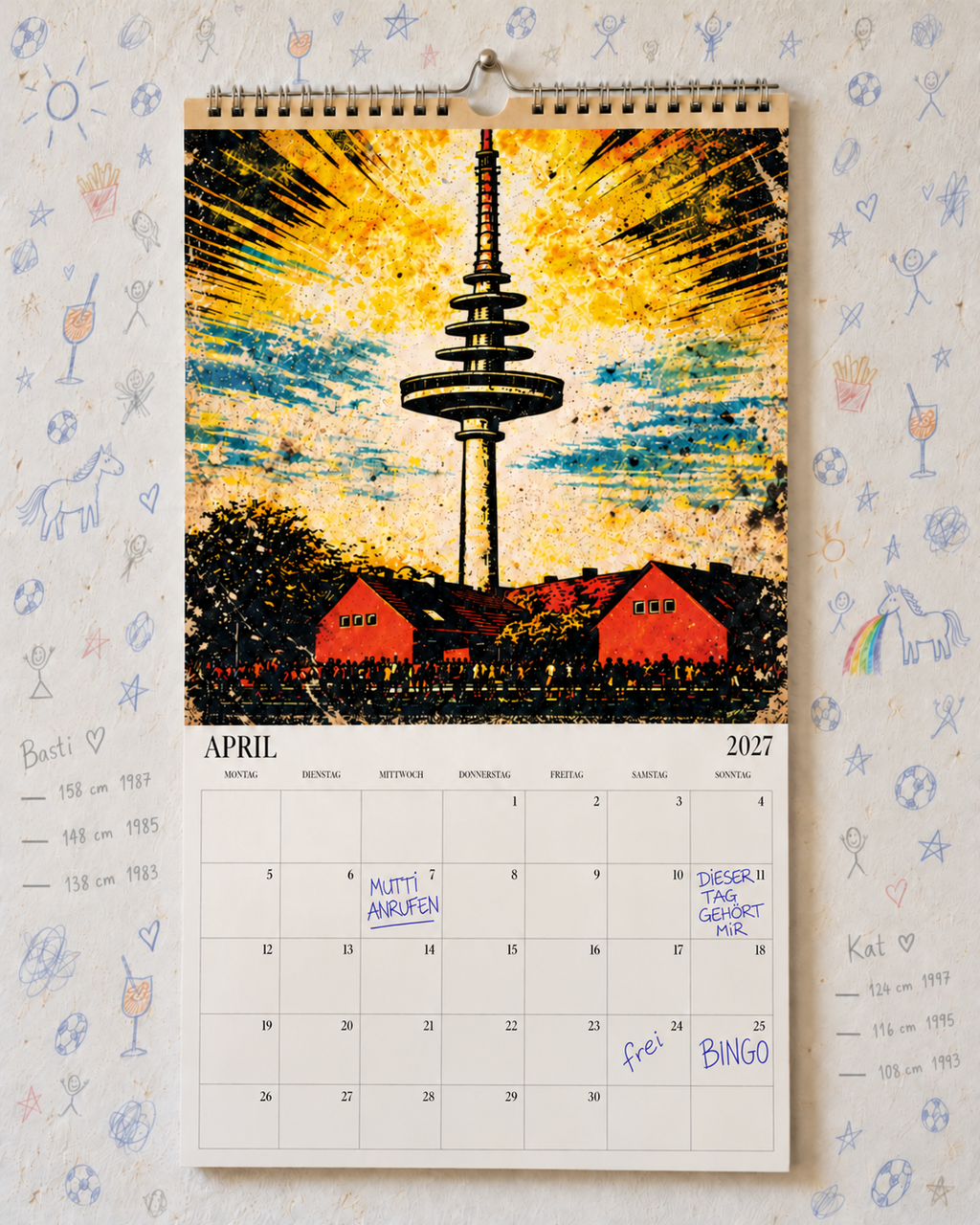 Bremer SV Küchenkalender 2027 – 23 × 42 cm