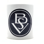 weiße Tasse mit Retro Wappen