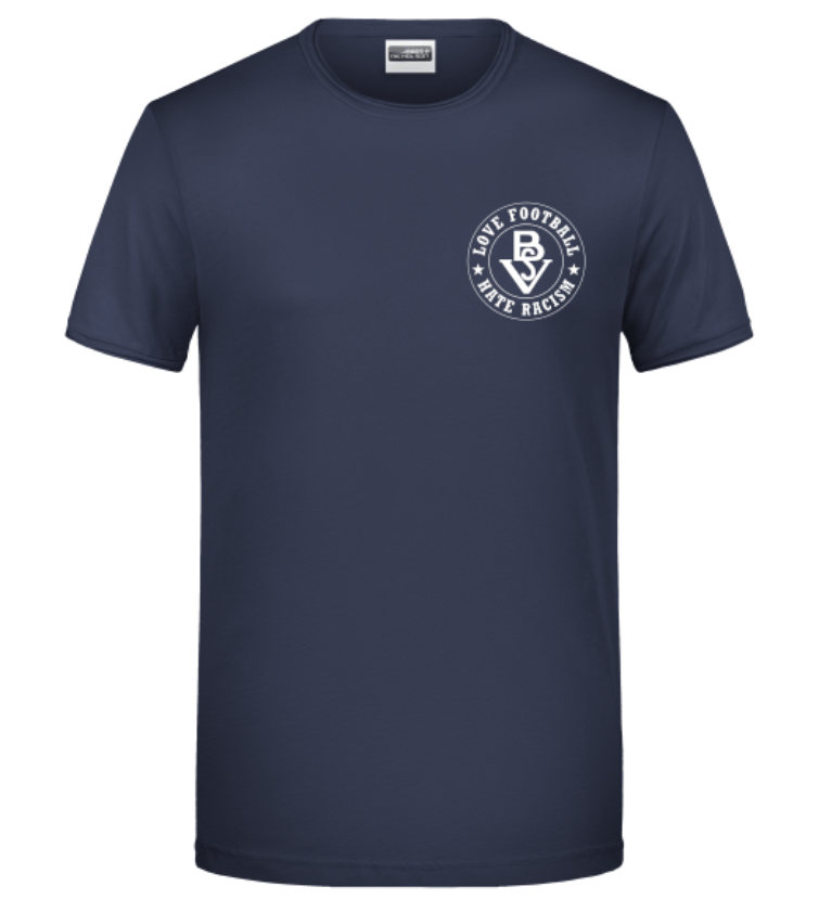 T-Shirt „Love Football – Hate Racism“ aus Bio-Baumwolle