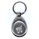Metall Schlüsselanhänger mit Einkaufswagenchip und BSV Logo